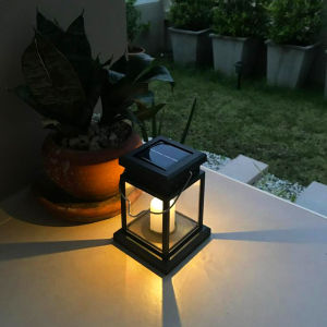 ไฟเทียน โคมไฟโซล่าเซลล์ Candle Light รูปทรงตะเกียง 1 LED โคมไฟพลังงานแสงอาทิตย์ Solar Light