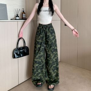 กางเกงยีนส์ขากว้างเอวสูงสไตล์ย้อนยุคสไตล์อเมริกันสำหรับผู้หญิง กางเกงขายาวทรงตรงหลวมๆ ทรงสลิมฟิต ฤดูใบไม้ร่วง 2025 ใหม่