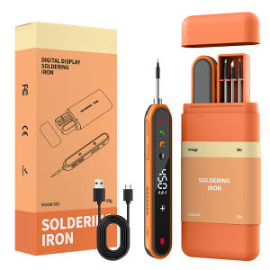 Aideepen | 8–15W USB Digital Smart Soldering Iron Wireless Temperature-Adjustable Mini Soldering Iron Set Type-C Connector 180–450°C