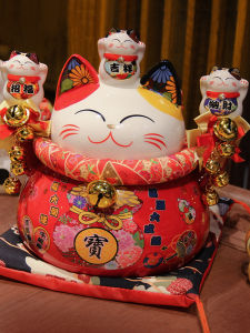 Creative For Home Lucky Cat Coin Bank Cashier Front Desk Decoration Opening Gift Hallway Living Room Moving into the New House Ornament