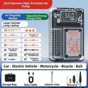 Portable Car Tire Inflator with Pressure Gauge 12V