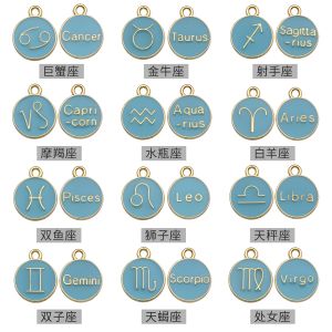 Mặt Dây Chuyền Men Tráng Men Hai Mặt 12 Cung Hoàng Đạo Dành Cho Làm Vòng Tay Vòng Cổ Bông Tai Tự Chế - Bộ Phụ Kiện Thời Trang