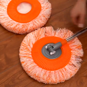 180cm Orange Extendable Microfiber Dust Sunflower Mop Rotating Head Removable Cloth Mop Lantai Supplies