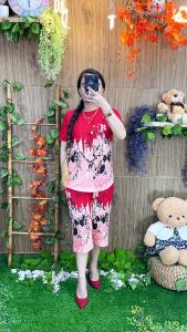 AJU WANITA TERBARU SETELAN WANITA KEKINIAN 11033 L dan 2L STELAN SET TRENDI