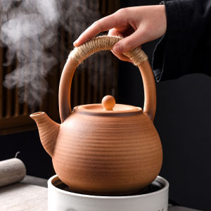 Chinese Style Side-handle Boiling Teapot Coarse Pottery