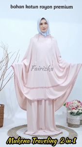 Mukena Premium Dewasa Model 2 in 1: Renda Katun Rayon Adem Lembut