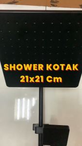 Shower Tiang Column Stainless Bulat Kotak Hitam Abu Abu