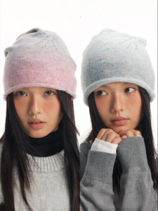 JNXS | Knit Hat Glitter Fireworks Gradient Warm Soft