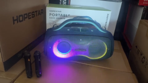 HOPESTAR Partybox 168  (400 Watt)  ลำโพงบลูทูธ  พร้อมไมค์ลอย2อัน ของแท้100%