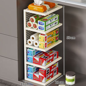 XUNHUAI | Iron Simple Style Space Saving Multi-layered Storage Rack for Wrap and Bags