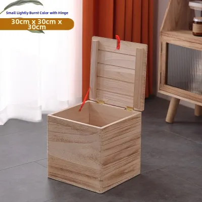 Real Wood Storage Bench Seat for Entryway Shoe Changing Simple Modern Style Retro Elements Living Room Home Use Storage Box