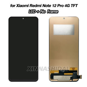 For xiaomi Redmi Note 12 Pro 4G 2209116AG/ Note 12 4G 23021RAAE TFT LCD Display Touch Screen Frame Battery Cover Housing