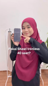 Premium Cey Cotton Curve Shawl ( Ironless Halfmoon Triangle Tri Shawl Hijab Labuh Tudung Butterfly )