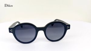 Dilicn Kính râm dành cho nam và nữ Bảo vệ UV400 Ống kính phân cực khung tròn BAF6015S