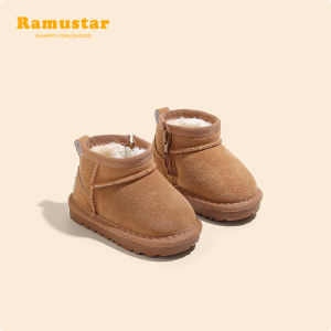 Thickened Fleece Lined Snow Boots for Babies And Toddlers Boys And Girls Winter Warm Cotton Booties Soft Bottom Anti-Slip Sole