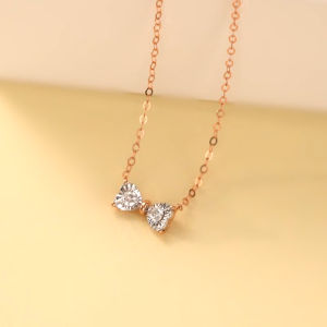 Chow Sang Sang 周生生 Daily Luxe Fantasy 18K Rose Gold Diamond Bowtie Necklace 93032N