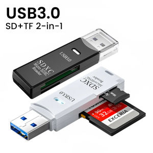2-in-1 Micro SD Card Reader USB 3.0 TF Memory Card Reader USB 3.0 High Speed Data Transfer OTG USB 2.0 SD/TF Adapter Flash Drive