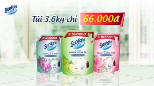 Nước Lau Sàn Tinh Dầu Thảo Mộc Sunlight (3.4Kg/3.6Kg)
