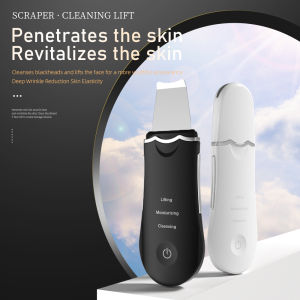 Ultrasonic Skin Scrubber Face Spatula Electric EMS Pulse Pore Cleaner Blackhead Remover Tools for Facial Deep Cleansing
