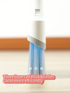 Ecoco 2-In-1 Broom Dust Pan With Comb Dustpan Set Foldable & Rotatable Space-Saving Minimalism E2396