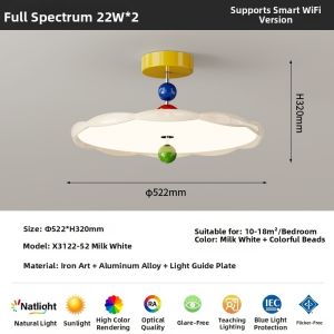 Elegant Cream Style LED Ceiling Light
