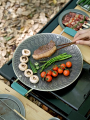 Naturehike Barbecue Grill Pan Portable Lightweight Multipurpose Foldable Non-Stick Stainless Steel Baking Pan Tray Cooking Grill Frying Pan Partition Heating Design Outdoor Camping. 