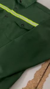 Áo Bảo Hộ Lao Động Màu Xanh Lá Có Dây Phản Quang Đồng Phục Lao Động Cho Nam