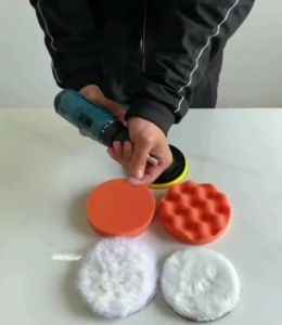 Car Polishing Sponge Pads Kit Foam Pad Buffer Kit Polishing Machine Wax Pads for Auto Motorcycle Motor Vehicle Removes Scratches