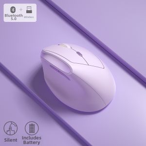 B.O.W | Ergonomic Vertical Wireless Bluetooth Mouse with Silent Design for Women and Wrist Support