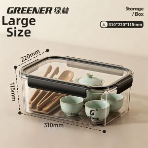 Dust-proof Large Capacity Tea Ware Storage Box