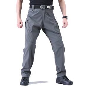 Men Tactical Elastic Pants Spring Autumn City Cargo Trousers Military Combat Hiking Camping Climbing Quick Dry Casual Sportswear