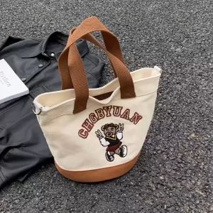 WAEDD Fashion Tas Selempang Wanita Slingbag Bentuk Bucket bisa di tenteng bisa dijinjing Barang Import Bahan Canvas