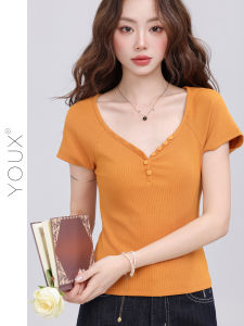 YOUXIANG | Áo Thun Phong Cách Hàn Quốc Cho Ngày Thường