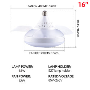 E27 socket Invisible fan light home Led ceiling lamp ceiling fan with light living room retractable fan blades GarageKitchen