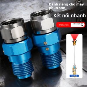 Bộ Chuyển Đổi Máy Phun Sơn Không Khí Bằng Thép Không Gỉ Có Thể Xoay 360 Độ Khớp Xoay Chịu Áp Lực Cao Chống Rò Rỉ Để Ứng Dụng Lớp Phủ Mịn Màng