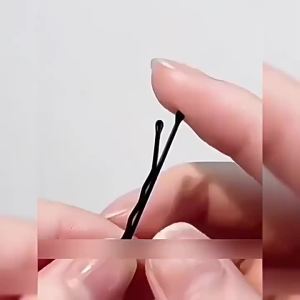 JIUDUOLAN | Strengthening Steel Wire Hair Clip Black U-Shaped