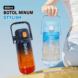 Botol minum Jumbo 800ml Botol Minum Air Anti Panas Dingin dengan Sedotan dan Tali BPA FREE/ YH-8001