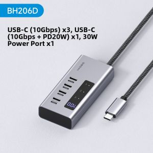 Hagibis | Multi-C Port Type-C USB Hub with Independent Power Supply and Switch for MacBook
