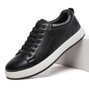 Desai Mens 2026 Autumn Lace‑up Leather Shoes Low Top Casual Skate Sneakers Wear‑resistant Sole For Business Daily Wear