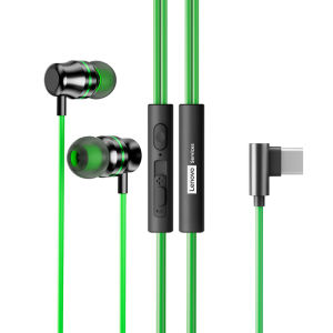 Lenovo | Lenovo YF38 Wired Headphones Type-C/3.5mm With Wire Control In-ear Wired Earphones With Mic For Laptop Computer Tablet Phone