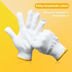 【🇲🇾Stock 】Knitted Cotton Hand Safety Work Gloves Multipurpose Protective Gloves  Tool Gloves Sarung Tangan Kain Tebal 耐磨手套 Welding Kerja Glove Home Hardware