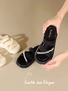 Sandal Bersol Platform Untuk  Wanita Modis Sandal Rumah Bersol Tebal Serbaguna Sandal Anti Selip Gaya Korea