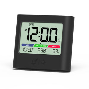 Digital Alarm Clock with Thermometer And Hygrometer Backlight Date & Week Display Desktop Wall Mount for Outdoor Travel Home Kit