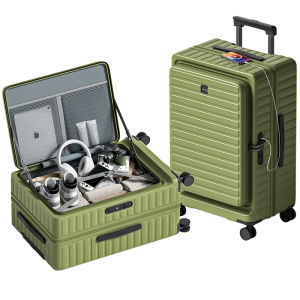IDEALISM | Expandable Large Capacity Travel Luggage with Side Opening and Password Lock 24in