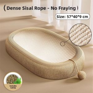 Durable No-Shedding Cat Scratch Pad Large