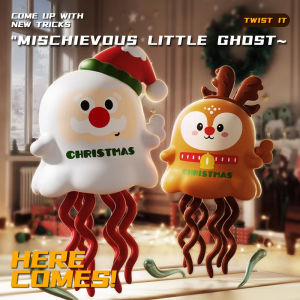 Winding Dancing Octopus Fun Prank Creative Toy Santa Claus Reindeer Pumpkin Ghost Intelligent Obstacle Avoidance Childrens Toy Christmas Halloween Gift