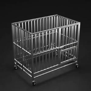 PAPAPET Heavy Duty 304 Stainless Steel Dog Crate Foldable Portable Extra Large Outdoor Pet Cage for Small Medium Large Dogs Durable & Spacious