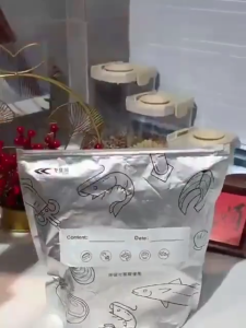 【In stock】NEW!50pcs Food grade Thickened Aluminum Foil Food Bag Large Capacity Leakproof Freezer Safe Kitchen Fresh Bag Fresh-keeping Reusable Zip Lock Bag Aluminum Foil Stand Up Zip Lock Fresh Keepin