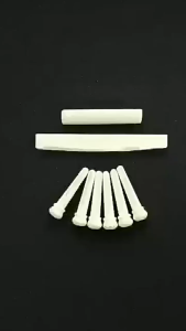 Em Guitar Saddle and Slotted Nut for 6 Strings Acoustic Guitar Parts Accessory Set