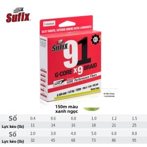 Sufix|Dây Câu Cá PE Siêu Mạnh 150m